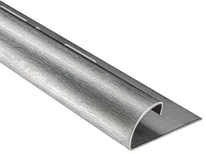 Viertelkreis Edelstahlschiene Fliesenprofil Fliesenschiene Edelstahl V2A L250cm 12mm gebürstet
