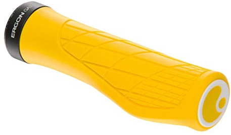 Ergon – GA3 Fahrradgriff | Ergonomisch mit Mini-Wing | MTB, All Mountain, Trail | Regular | Small | Yellow Mellow