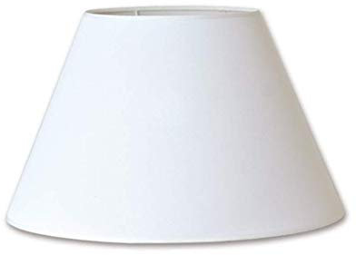 Pantalla de tela blanca para lámpara de 25cm de diámetro. Hecho en España.