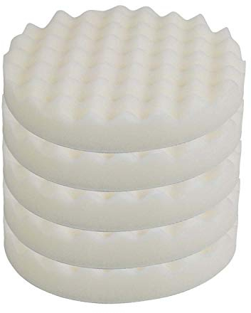 Craft-Equip Basic 5er Pack 180mm Polierschwamm Weiss gewaffelt Auto Polierpad