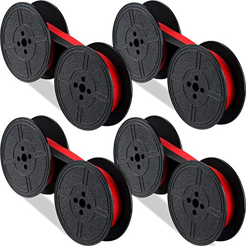 4 Paar Schreibmaschinenband Doppelspule Schreibmaschinenbänder Schwarz und Rot Tinte Doppelspule Combo Pack Tinte teile für die meisten Schreibmaschinen