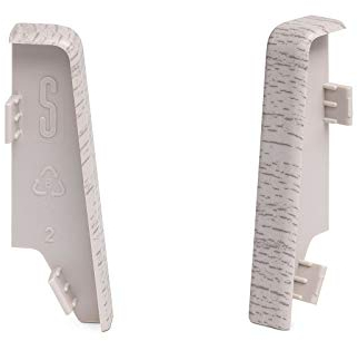 KGM Verbinder für Sockelleiste MEGA-Profil (20 x 58 mm) Eiche hell – Maße: 20 x 58 mm – 2 Stück