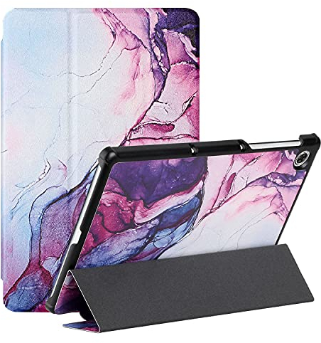 MadBee Tableta Funda para Lenovo Tab M10 HD (10.1 Inch, 2nd Generation, 2020)/TB-X306F, Súper Delgada y Ligera Carcasa con Función de Soporte Triple Plegable [Auto-Reposo/Activación] (Púrpura)
