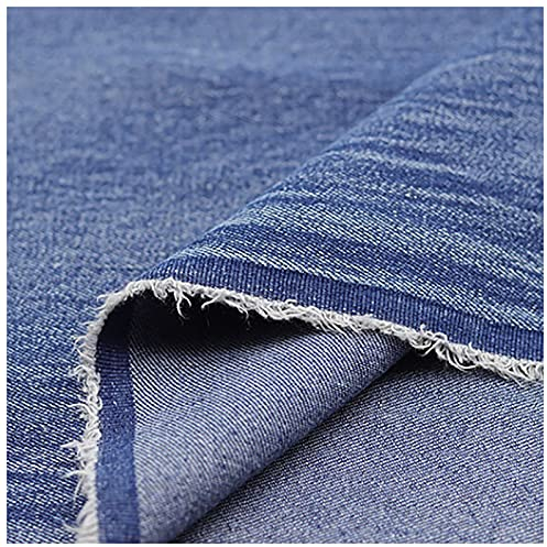 MUYUNXI 100% Baumwolle Jeansstoff Meterware Für Kleidung Jeans Jacken Bekleidung Hosen 150 cm Breit Meterware Verkauft(Color:Dunkelblau)