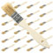 Pinselset, 24-Teiliges Flach-Pinsel-Set Lackier-Pinsel, Lasur-Pinsel im Helle Borste, Profi Malerpinsel mit Holzgriff für Farben, Lack, Beizen, Klebstoffe Flachpinsel für Streichen, DIY (2.54cm)