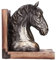 Serre-Livres de Cheval, Sculpture de tête de Cheval Durable Stable Portable Exquis pour Anniversaire pour la Maison pour Le Bureau(BS20900 Cheval de Bronze (Simple))