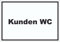 Kunden WC Aufkleber mit Text Toilette waagerecht A7 (74x105mm)