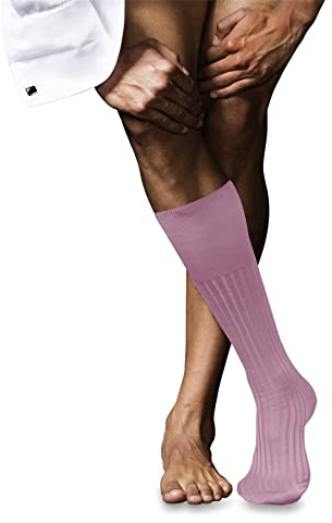 FALKE Herren Kniestrümpfe No. 13 M Kh Baumwolle lang einfarbig 1 Paar, Rosa Light 8276, 45-46