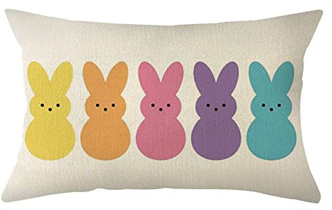 Ogiselestyle Osterhase Peeps Lendenwirbel-Kissenbezug, 30,5 x 50,8 cm, Frühlingshase, Kaninchen-Kissen, Dekoration für Sofa, Couch