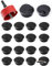 NETONDA 16PCS Kabeldurchführung Schreibtisch Kunststoff mit Lochsäge 60mmØ Kabeldurchlass Kabeldurchführung Rund Kabeldose Schwarz Tischdurchführung Kabel Durchführung für Tisch Büro Arbeitsplatten