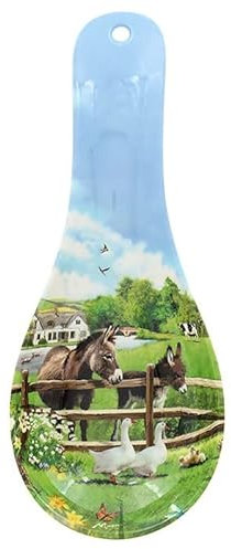 The Leonardo Collection Donkey Spoon Rest for Kitchen & Home | Lovely Spoon Holder for Kitchen Accessories | Designed by Macneil Studios | Heat Resistant Spoon Rest for All Types of Spoons