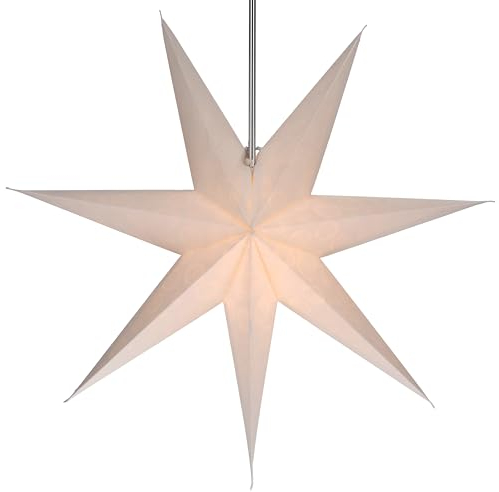 GURU SHOP Faltbarer Advents Leucht Papierstern, Weihnachtsstern 60 cm - Capello, Papiersterne 60 cm