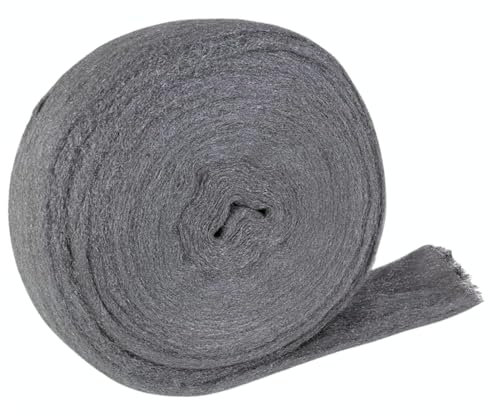 Stainless Steel Wool Reel - Fine Grade #0 - Metal Protector, Rust Remover, Multi-Purpose Steel Wool Fabric Roll (2.5 Lbs (1.13 kg))