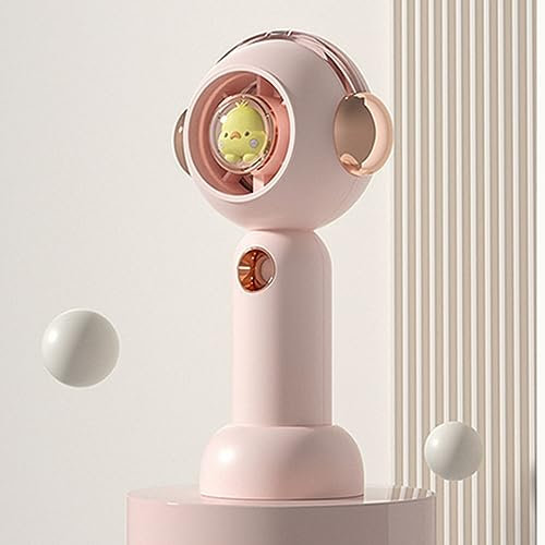 Portable Handheld Misting Fan, Rechargeable Personal Mister Fan, Battery Operated Spray Water Mist Fan, Mini for Disney Travel Makeup Beach Outdoors (white)