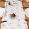 COLOFALLA 30 x 120cm Tischläufer Kunstfell Weiß Tischläufer Weihnachten Tischläufer Fell Tischband Weihnachten Tischdecke Winter Weihnachtsdeko Hochzeit Esstisch Deko (Schneeflocken)