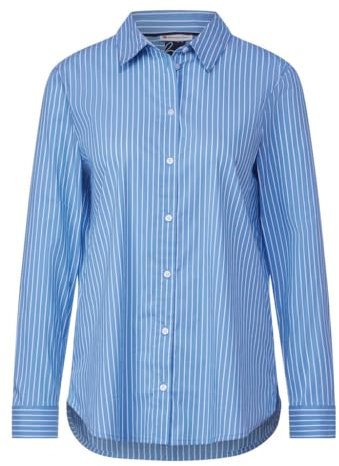 Street One Damen Gestreifte Hemdbluse, Light Spring Blue, 40