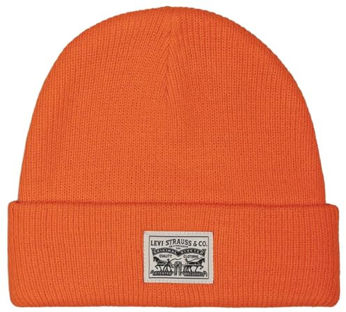 Levi's Damen Backpatch Neon Beanie, Orange Fluo, UN