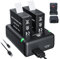 Homesuit 360 Ace Pro Akku 1800mAh und USB Ladegerät Kompatibel mit Insta360 Ace Pro/Insta360 Ace Kamera Inklusive Batteriebox mit SD Kartenspeicher (2er-Pack)