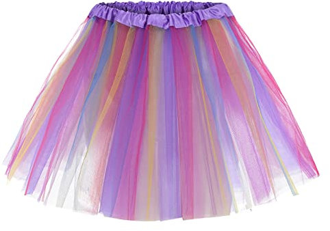 kostüm Damen tütü Herren Damen Tutu Tüllrock 50er Vintage Tüllrock Damen Rock Pailletten Quasten Rock Rave Rock Bauchtanz Kostüm Bauchtanz Mini Rock für Damen und Mädchen weihnachtskleider Damen