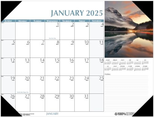 House of Doolittle 2025 Earthscapes Scenic Office Schreibtischunterlage Kalender, 47,7 x 33 cm, Januar bis Dezember (HOD1476-25)