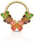 Agrewd Bunte Blume Schmetterling Septum Daith Piercing Schmuck - 316L Edelstahl Gold Ohrringe 16G 8/10MM