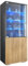 Vladon Vitrine Granada, Made in Germany, Vitrinenschrank mit Glastür und Glaseinsatz inkl. LED, Anthrazit matt/Eiche Natur (50 x 122,5 x 34,5 cm)