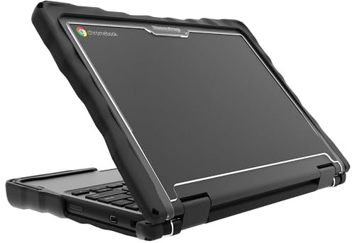 Gumdrop DropTech Hard Shell Laptop Case Fits Dell Chromebook 3120 | 3110 | 3100 (2-in-1) Rugged Drop Tested Shockproof Reliable Device Protection for K-12 Students Teachers and Classrooms - Black