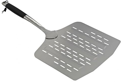 Ezooza Pala per Pizza Perforata, 40 x 35 cm, in Acciaio Inox COZZE by