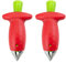 Juxiamal 2pcs Strawberry Huller, Strawberry Stem and Leaf Remover Multi Function Fruit Corers Tool for Tomato Pineapple, Baking and Jam Making, Red