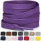 Miscly Cordones Planos de Algodón Encerado - Para Botas, Zapatillas y Zapatos, Disponibles en Varias Longitudes y Colores (Morado, 114 cm)