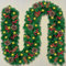 JAMATA Guirnalda Navidad con Luces 270cm,Guirnalda Artificial de Abeto,Decoración para Chimeneas,Exterior,Escaleras,Puertas y Ventanas,Corona Navideña para Interior y Exterior
