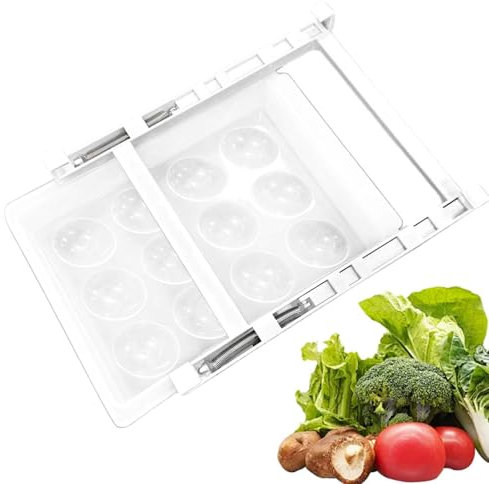 Kühlschrank-Eierschublade – Transparenter Eier-Aufbewahrungsbehälter | Platzsparende Eierschubladenboxen, Haushaltseier-Frische-Aufbewahrungsbox, Aufbewahrungstablett-Eierhalter, Rutschfester Organize