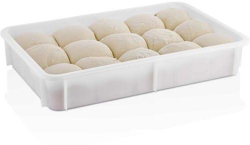 Stalwart Pizza Dough Box – 600x400x100mm | Commercial-Grade, Stackable, Polythene Dough Tray – Dishwasher Safe