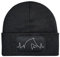 NIMAMA Mütze Beanie Heartbeat Pferd Wintermütze Statement Spruch Print Geschenk Unisex Strickmütze für Herren & Damen - Schwarz