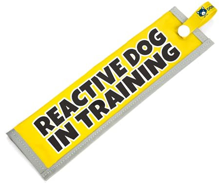 dogkit Reactive Dog In Training Sleeve for Reactive Nervous Dogs, Reflective, Waterproof, Double Sided Slip-on for the Dog Lead (Plain, 1)