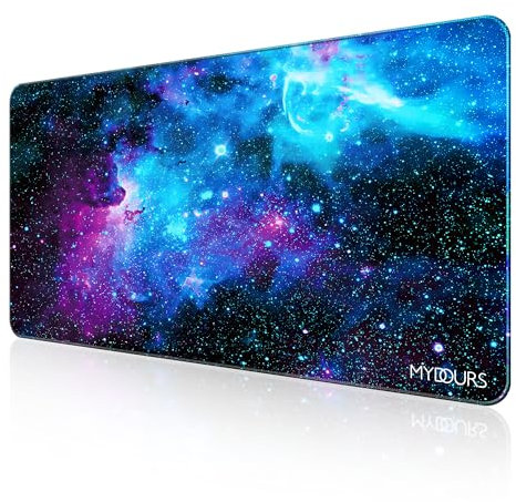Mydours Tapis de Souris de Jeu 1200 x 600 mm - Tapis de Souris en Caoutchouc et Tissu - Protecteur de Bureau XXL - Tapis de Souris pour Ordinateur pour la Maison, Le Bureau et Les Jeux (Univers)