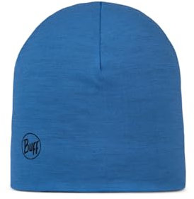 Buff®| LW Merino Wool Reversible Mütze Junge Mädchen, Multifunktionaler Schal, 100% Merinowolle, Wandern, Outdoor, Nachhaltig, Leicht, Dick, Einheitsgröße, Blau