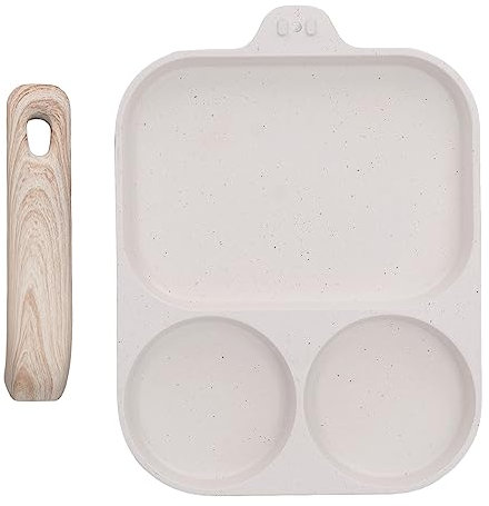 EOJDDPA Nonstick Eierpfanne 3-teilige quadratische Grillpfanne 40x19 cm, für Frühstück, Eier, Pfannkuchen, und mehr, Antihaftbeschichtung für Gasherd, Induktionskochfeld, Spülmaschinenfest