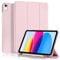 4UBonLife Coque pour iPad A16 11ème Génération 11 Pouces 2025, iPad 10ème Génération 10,9 2022 avec Porte-Stylet, Étui Housse de Protection Ultra Fin, Coque Rigide Translucide Givré, Rose