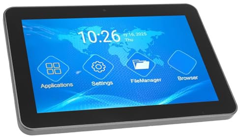 8 Zoll Intelligenter Digitaler Kalender & Foto Rahmen mit Touchscreen, 5MP Kamera- drahtloses HD Display für Familien Pläne, Wand Monti Erbarer Schreibtisch Organizer (Black)