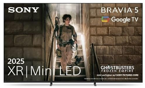 Sony BRAVIA 5, Mini LED TV 65 Pulgadas, Procesador XR con IA, Acoustic Multi-Audio, Dolby Vision/Atmos, IMAX Enhanced, Google TV 2025, Apple AirPlay 2, Eco Dashboard2, Smart TV, 65
