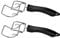Paquete de 2 herramientas extractoras de bandeja de horno, freidora de aire y extractor de estante de horno tostador con mango resistente al calor (negro)