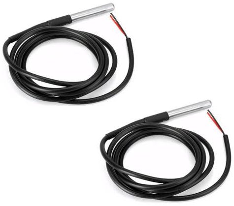 2 Pcs Temperatursensor Ds18b20 5m Kompatibel Mit Shelly Temperatursensor Temperaturfühler Kompatibel Mit Arduino, Raspberry Pi Und Shelly Temperatursensor Starke Wasserdichtigkeit, Digitaler Edelstahl