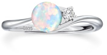 PHNIBIRD Silber 925 Ringe Damen mit Perlen/Opal Verstellbar Ring Alltag | Hypoallergen,Elegant Glänzend Ringe,Angenehm zu tragen,für en Alltag,Abendessen,Date,Geschenk für Damen,925er Silber Schmuck