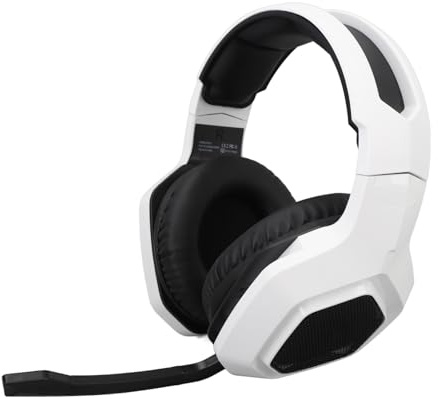 Fafeims Wireless Gaming Headset, 2.4G Bluetooth 3.5mm Wired Super Low Latency Under 30ms, with Dual USB Connectivity for PC Switch Laptops (White)