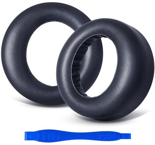 Cuscinetti auricolari in pelle proteica, ricambio per cuffie Sony Pulse 3D PS5 (blu notte)