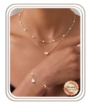 Kakonia Gold Silver Jewellery Sets for Women Necklace and Bracelet Set | Hypoallergenic Layered Choker Necklaces Bracelet,Women's Jewellery Sets,Danity Wedding Brides Prom Accessories Jewellery Set