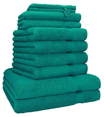 Betz 2er Set Badvorleger Badematte Badteppich Duschvorleger Frottee Größe 50 x 70 cm 100% Baumwolle Deluxe Qualität 680 g/m²
