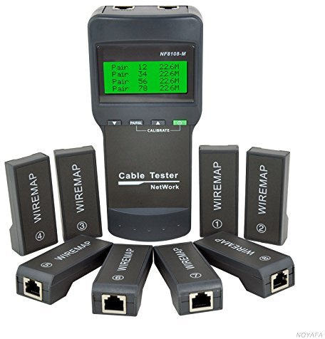Nf-8108-m Multifunction Network LAN Phone Cable Tester Meter Cat5 Rj45 Mapper 8 Pc Far End Test