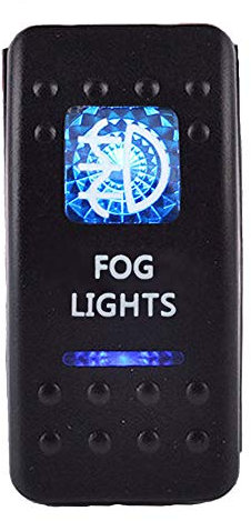 Mintice Auto 12V 20A Led Blu Luce Pannello Interruttore a Bilanciere Interruttore a Levetta Pulsante Cruscotto Impermeabile Camion 5Pin Fog Light